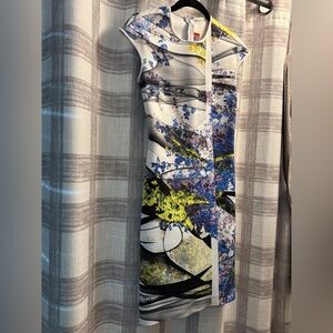 Clover Canyon Blue and Yellow Artistic Dress